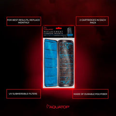 Aquatop Replacement Cartridge Insert – Compatible with Aquatop Aquarium Filters, Filter Refills for Clean and Healthy Water 2 Pack