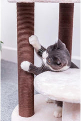PetPals Group Quartz Handwoven Eco-Friendly Cat Tree with Paper Rope Scratching Posts, 36" H