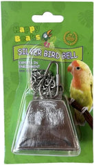 A & E Cages Happy Beaks Silver Bird Bell on Chain Bird Toy