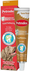 Petrodex Toothpaste for Dogs and Puppies, Cleans Teeth and Fights Bad Breath, Reduces Plaque and Tartar Formation, Enzymatic Toothpaste, Peanut Flavor, 2.5oz