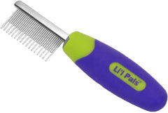 LilPals Stainless Steel Shedding Dog Comb (1-Pack), green, XS, Model Number: W6201
