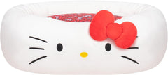 Hello Kitty and Friends Hello Kitty Pet Bed - Pet Bolster Bed with Character Design and Machine Washable Removable Insert