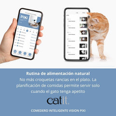 Catit PIXI Vision Smart Feeder – App-Controlled Cat Feeder with Built-in Camera, Motion Detection, Night Vision & Custom Feeding Schedule Monitoring