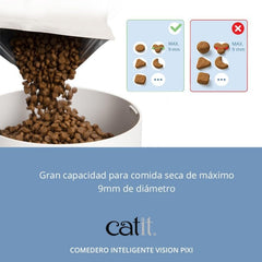 Catit PIXI Vision Smart Feeder – App-Controlled Cat Feeder with Built-in Camera, Motion Detection, Night Vision & Custom Feeding Schedule Monitoring