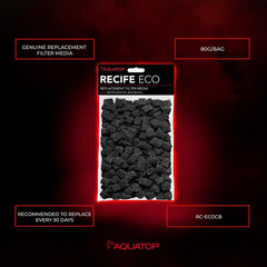Aquatop Recife Eco Carbon Media Cubes, 80g – Reduces Odor & Discoloration, Enhances Water Clarity, Perfect for Recife Eco Tanks, RC-ECOCB