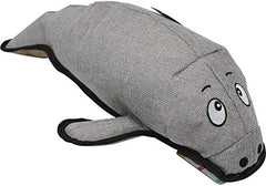 Snugarooz Murray The Manatee Plush Dog Toy with Repair Patch – Durable Crinkle & Squeaky Toy with Spiky Rubber Ball – Soft Chew Fun for Medium & Large Dogs