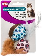 Spot® Ethical Assorted Animal Print Rattle with Catnip 2-Pack