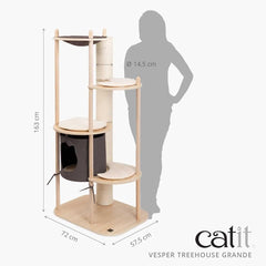 Catit Vesper Treehouse, Cat Tree Furniture, Large