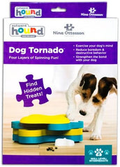 Nina Ottosson Dog Tornado Treat Puzzle Dog Toy, Level 2 Intermediate, Blue