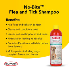 Durvet® No-Bite™ Flea & Tick Shampoo – 12 oz