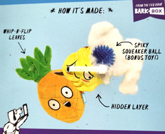 Bark Penny the Pineapply Plush Dog Toy Yellow & Green