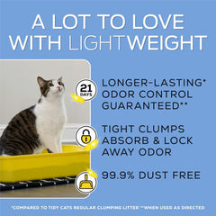 Purina Tidy Cats Light Weight, Low Dust, Clumping Cat Litter, LightWeight Instant Action Cat Litter - 17 Pound (Pack of 1)