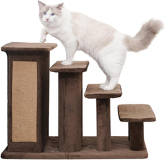 Petpals Zoso Multi-Functional Pet Stairs with Storage and Scratching Pad and Cute Mouse Toys, Suitable for Pets to Play and Engage in Activities