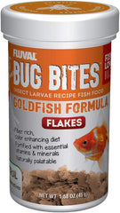 Fluval Bug Bites Goldfish Fish Food, Flakes for Small to Medium Sized Fish, 1.59 oz.