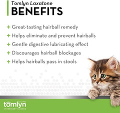 Tomlyn Natural Hairball Remedy Chews for Cats, (Laxatone) 60 Chews