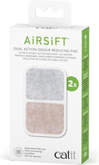 Catit Airsift Dual Action Air Purifier Pad – Two Media Filter to Keep Litter Box Odors at Bay