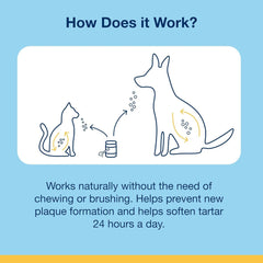 NaturVet ProDen PlaqueOff Powder for Cats - Plaque & Tartar Reducer, Breath Freshener, Feline Oral Care - 40g