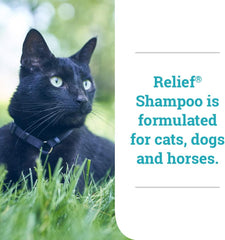 Elanco Relief Shampoo, temporary relief of itching and flaking, moisturizer for dry skin and coat, for dogs, cats and horses,