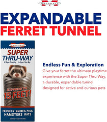 Marshall Pet Products Ferret Super Thru-Way Tunnel Toy Copper, 1ea/15 ft