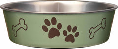 Loving Pets Bella Dog Bowls- Stainless Steel Dog & Cat Bowls - Spill Proof Dog Food Bowl, Cat Bowl, Puppy Essentials & Pet Supplies Great for Home & Travel