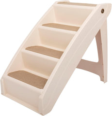 Solvit Product PetSafe CozyUp Folding Dog Stairs, Portable Indoor/Outdoor Pet Steps for Bed, Couch & Car, Tan