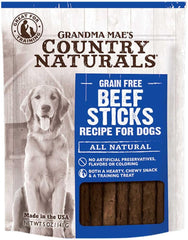 Grandma Mae's Country Naturals Grain Free Beef Bars Chewy Dog Treats, 5 Ounces