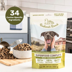 Badlands Ranch Superfood Complete, Adult Dog Food, Air-Dried, High Protein, Zero Fillers, Superfood Nutrition by Katherine Heigl (Beef Formula)