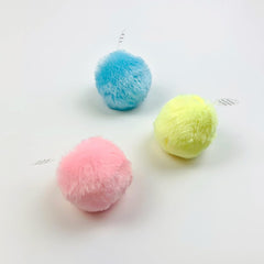 McLovin Cat Pom Pom Balls - Cat Toy Balls Feature Chirping Sound for Hours of Interactive Indoor Play - Fluffy, Soft Balls for Cats Made from Resilient EVA Material - Pack of 3 Colorful Cat Balls