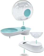 McLovin's Pet Auto Feeder and Water Dispenser Set, 2 in 1 Cat Dog Food Feeder and Gravity Waterer with Food-Grade Activated Carbon Water Filter for Small Medium Pet