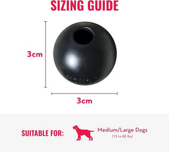 KONG - Extreme Ball - Durable Rubber Dog Toy for Power Chewers, Black