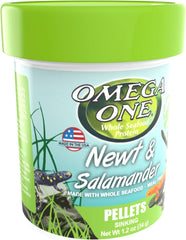 OMEGA One Newt & Salamander Pellet 1.2oz, Yellow