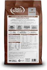 NutriSource Choice Dry Dog Food, Large Breed Beef Meal & Barley Recipe, 40 lb.