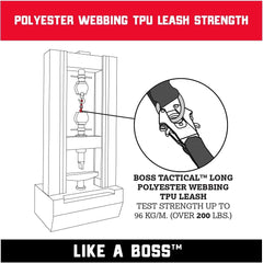 Boss Dog Tactical Polyester Webbing TPU Tracking Leash 6 FT