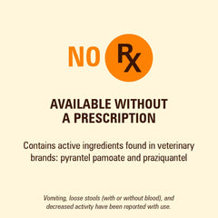 Sentry PET Care HC Worm X Plus 7 Way De-Wormer (pyrantel pamoate/praziquantel), for Puppies and Small Dogs, 6-25 lbs, Chewable, 6 Count