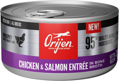 ORIJEN Kitten Chicken and Salmon Entree in Bone Broth Wet Cat Food, WholePrey Ingredients, 5.5oz