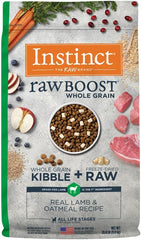 Instinct Raw Boost, Natural Dry Dog Food with Freeze Dried Pieces, High Protein, Whole Grain Recipe - Real Lamb & Oatmeal, 20 lb. Bag