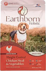 Earthborn Holistic Weight Control Chicken Meal & Vegetables Grain-Free, Low-Fat, High Fiber Dry Food for Adult Dogs