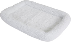 Precision Pet SnooZZy Sheepskin Bolster Crate Mat, white