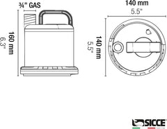 SICCE Ultra Zero 793 GPH Multi-Purpose Water Pump | Garden Hose Connection Portable Handle | Ultra Quiet Durable Aquarium Fish Tank Fountain Pond Hydroponics Terrarium Black | Freshwater & Saltwater