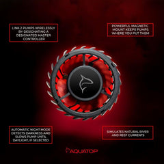 Aquatop MaxFlow MWV-3400SLIM DC Wavemaker Pump, 793 GPH – For 200 Gallon Tanks, Safe for Salt & Freshwater, Magnetic Mount, Energy-Efficient Circulation