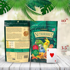 LAFEBER'S Tropical Fruit Nutri-Berries Pet Bird Food, Made with Non-GMO and Human-Grade Ingredients, for Cockatiels Conures Parakeets (Budgies) Lovebirds (Tropical Fruit 10 oz)