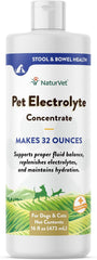 NaturVet Pet Electrolyte Concentrate for Dogs and Cats, 16 oz Liquid Concentrate, Made in The USA with Globally Source Ingredients