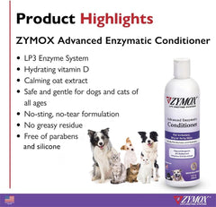 ZYMOX Advanced Enzymatic Leave-On Conditioner – for Pets & Animals of All Ages: Conditions, Detangles, Soothes, & Moisturizers Skin & Coat