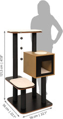 Vesper Cat Tree, High Base, Black , 52046
