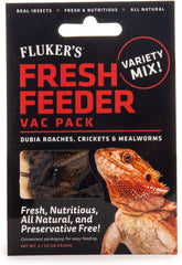 Fluker's Fresh Feeder Vac Pack Variety Mix, All Natural and Preservative Free, Great for Insect Eating Reptiles, Birds, Tropical Fish or Small Animals, 0.7 oz