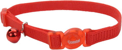 Safe Cat Coastal Pet Products CCP7001RED Nylon Safe Cat Adjustable Breakaway Collar with Bells, Red