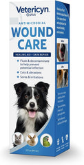 Vetericyn Plus Dog Wound Care Spray | Healing Aid and Skin Repair, Clean Wounds, Relieve Dog Skin Allergies, Safe for All Animals. 3 ounces