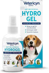 Vetericyn Plus Dog Wound Care Hydrogel Spray | Healing Aid and Wound Protectant, Sprayable Gel to Relieve Dog Itchy Skin, Safe for All Animals. 3 Ounces