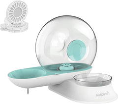 McLovin's Pet Auto Feeder and Water Dispenser Set, 2 in 1 Cat Dog Food Feeder and Gravity Waterer with Food-Grade Activated Carbon Water Filter for Small Medium Pet