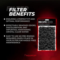Aquatop Recife Eco Carbon Media Cubes, 80g – Reduces Odor & Discoloration, Enhances Water Clarity, Perfect for Recife Eco Tanks, RC-ECOCB